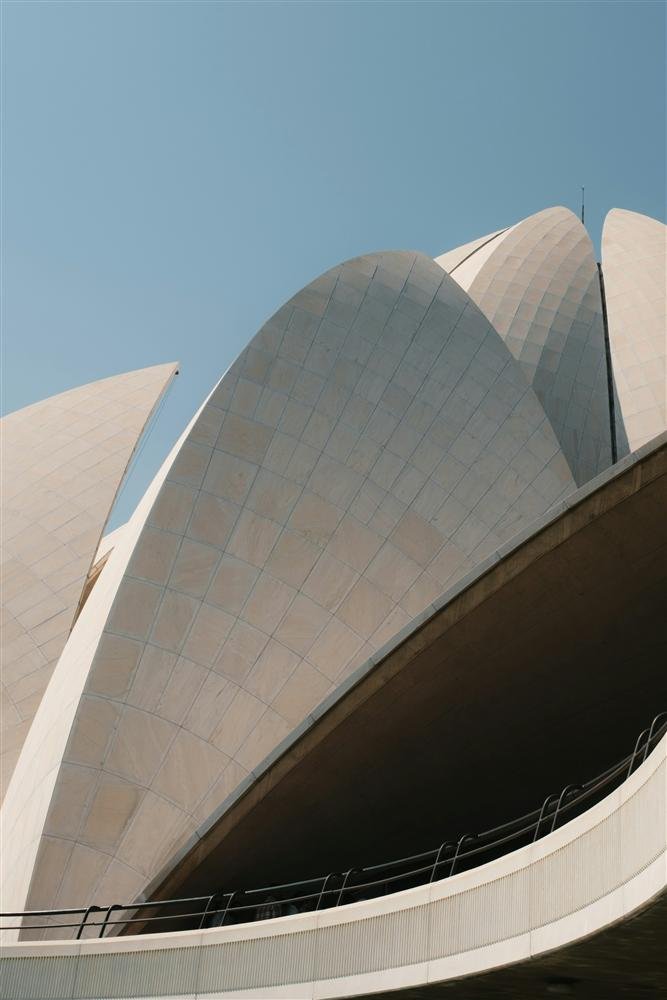 White marble petals of the Lotus Temple, Delhi