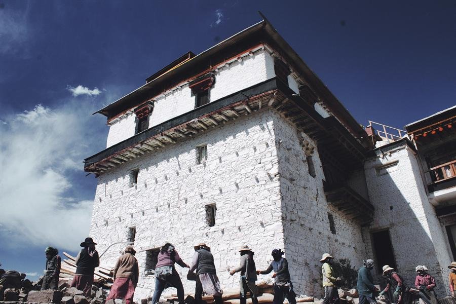 Kinnaur mountain village at altitude