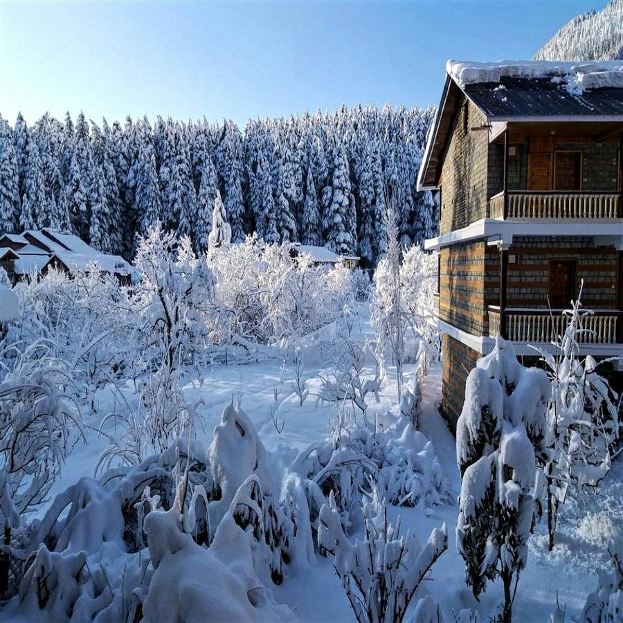 Snow peak reflected near Manali