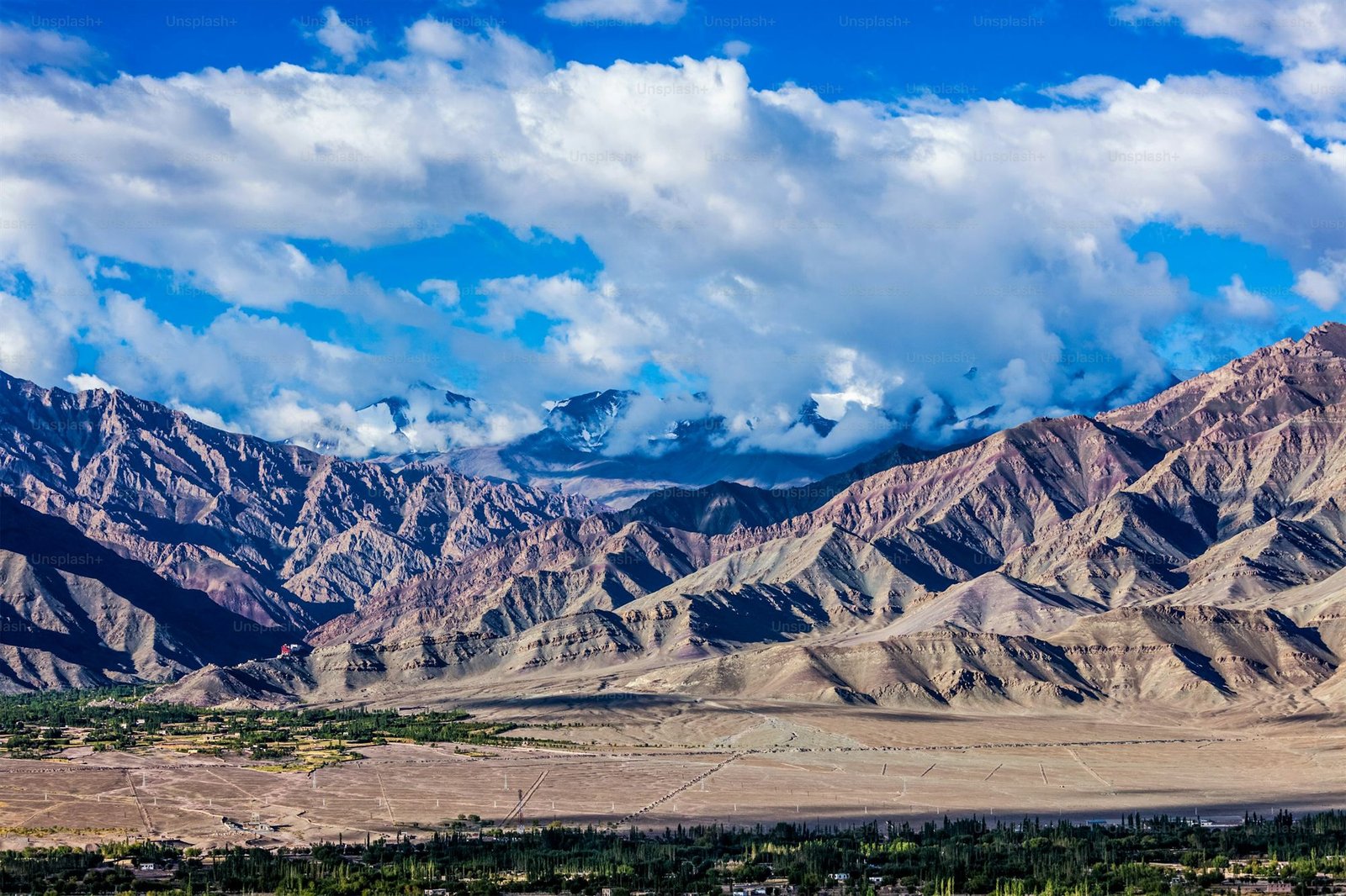 Indus valley in the Himalayas near Leh, Ladakh